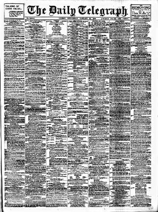 cover page of Daily Telegraph & Courier (London) published on January 26, 1910