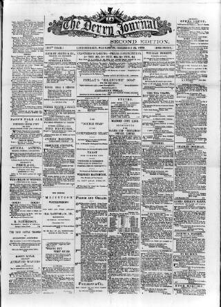 cover page of Derry Journal published on December 25, 1889