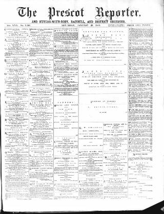 cover page of Prescot Reporter published on January 26, 1889