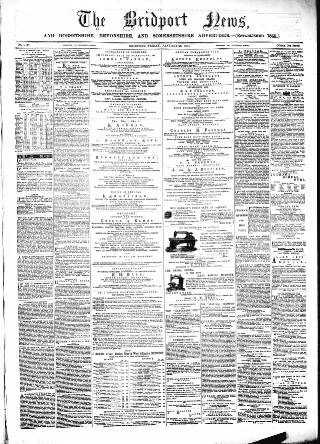 cover page of Bridport News published on January 26, 1877