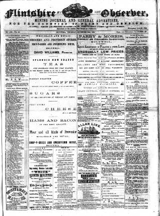 cover page of Flintshire Observer published on November 23, 1882