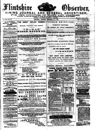 cover page of Flintshire Observer published on December 25, 1890