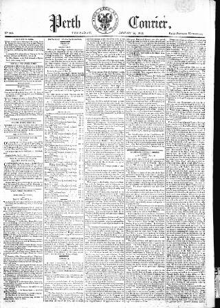 cover page of Perthshire Courier published on January 26, 1815