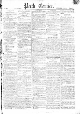 cover page of Perthshire Courier published on December 25, 1817