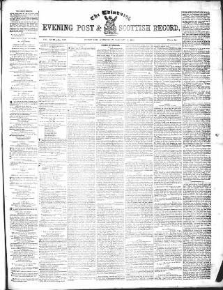 cover page of Edinburgh Evening Post and Scottish Standard published on January 17, 1849