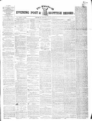 cover page of Edinburgh Evening Post and Scottish Standard published on November 21, 1849