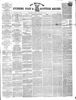 cover page of Edinburgh Evening Post and Scottish Standard published on December 19, 1849