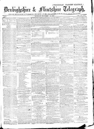 cover page of Wrexhamite and Denbighshire and Flintshire Reporter published on November 23, 1865