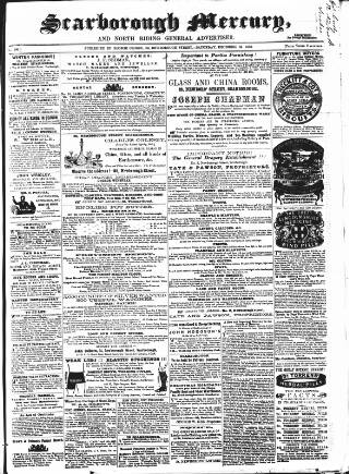 cover page of Scarborough Mercury published on December 25, 1858