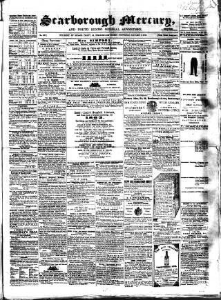 cover page of Scarborough Mercury published on January 3, 1863