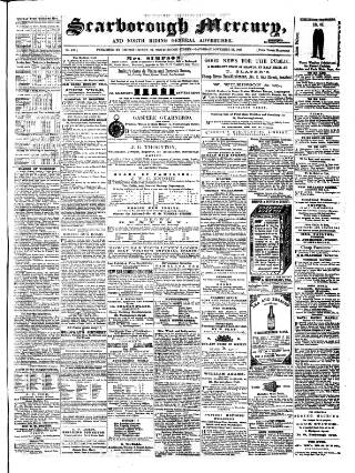 cover page of Scarborough Mercury published on November 21, 1863