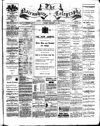 cover page of Nairnshire Telegraph and General Advertiser for the Northern Counties published on January 26, 1915