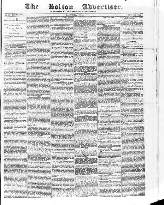 cover page of Bolton Advertiser published on January 1, 1889