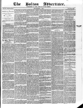 cover page of Bolton Advertiser published on December 1, 1889