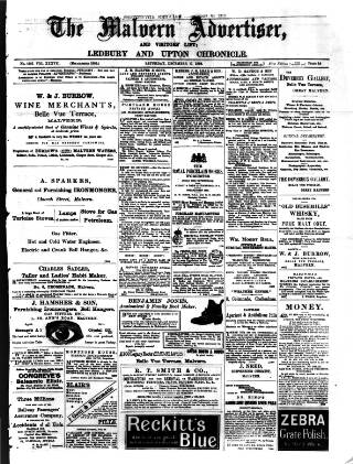 cover page of Malvern Advertiser published on December 17, 1892