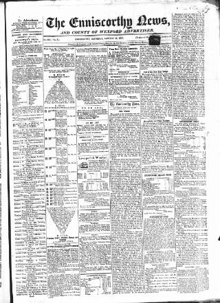 cover page of Enniscorthy News published on January 26, 1867