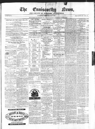 cover page of Enniscorthy News published on December 2, 1871