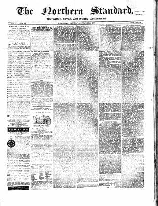 cover page of Northern Standard published on November 23, 1861