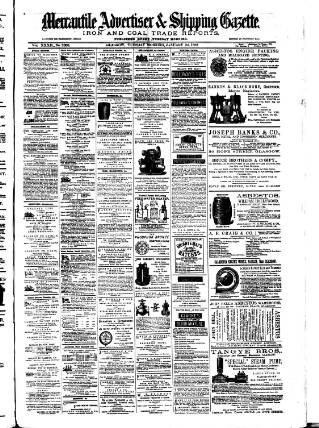 cover page of Glasgow Mercantile Advertiser published on January 24, 1882