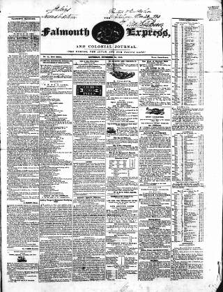 cover page of Falmouth Express and Colonial Journal published on November 23, 1839