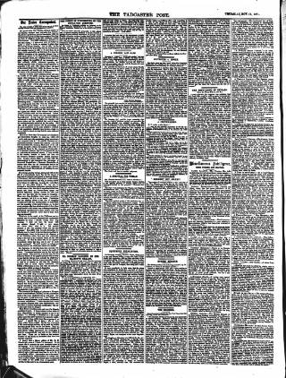 cover page of Tadcaster Post, and General Advertiser for Grimstone published on November 23, 1871