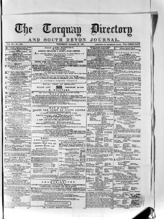 cover page of Torquay Directory and South Devon Journal published on December 21, 1864