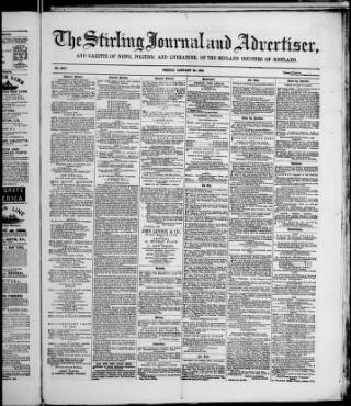 cover page of Stirling Journal and Advertiser published on January 26, 1883