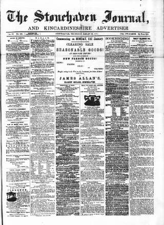 cover page of Stonehaven Journal published on January 26, 1871