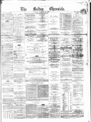 cover page of Bolton Chronicle published on December 25, 1869