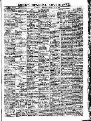 cover page of Gore's Liverpool General Advertiser published on January 26, 1871