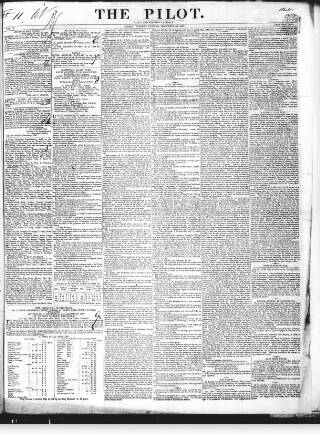 cover page of The Pilot published on December 25, 1837