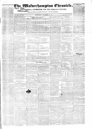 cover page of Wolverhampton Chronicle and Staffordshire Advertiser published on December 25, 1844