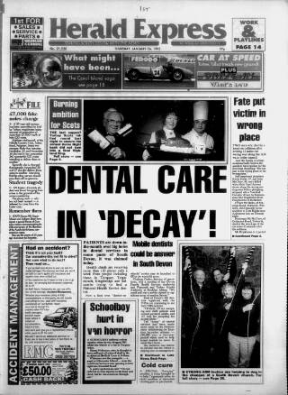 cover page of Torbay Express and South Devon Echo published on January 26, 1995