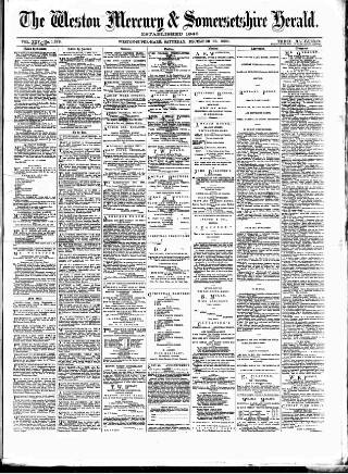 cover page of Weston Mercury published on December 25, 1880