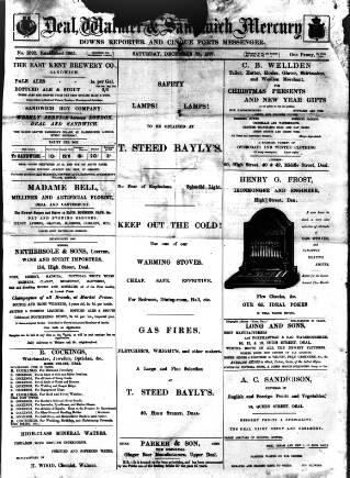 cover page of Deal, Walmer & Sandwich Mercury published on December 25, 1897