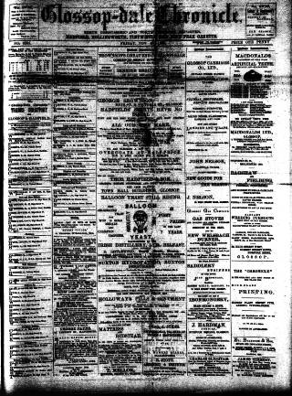 cover page of Glossop-dale Chronicle and North Derbyshire Reporter published on November 23, 1900