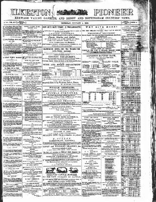 cover page of Ilkeston Pioneer published on January 4, 1866