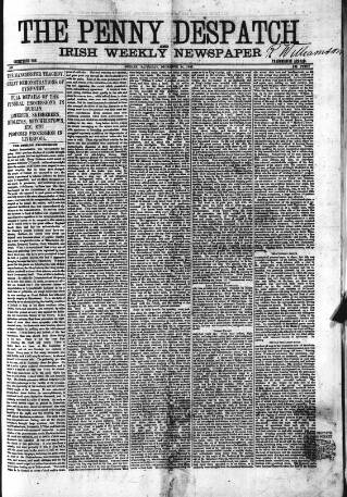 cover page of Penny Despatch and Irish Weekly Newspaper published on December 14, 1867