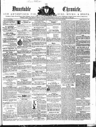 cover page of Dunstable Chronicle, and Advertiser for Beds, Bucks & Herts published on December 25, 1858