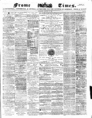 cover page of Frome Times published on January 26, 1881