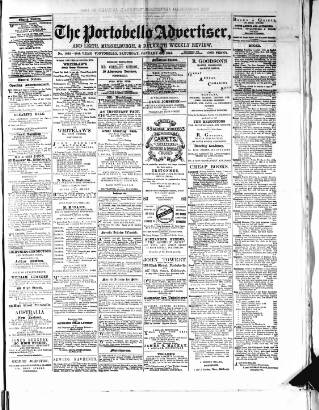 cover page of Portobello Advertiser published on January 26, 1884