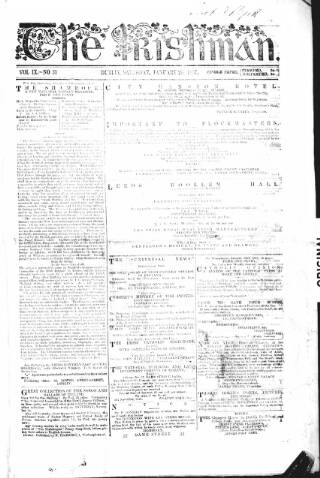 cover page of The Irishman published on January 26, 1867