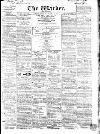 cover page of Warder and Dublin Weekly Mail published on January 26, 1867