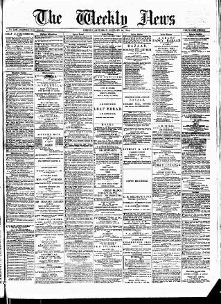 cover page of Dundee Weekly News published on January 26, 1884