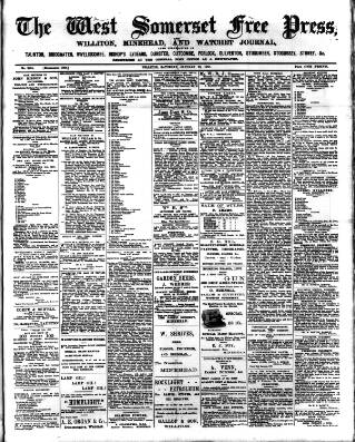 cover page of West Somerset Free Press published on January 26, 1907