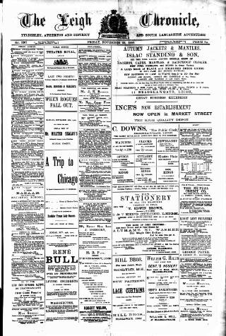 cover page of Leigh Chronicle and Weekly District Advertiser published on November 23, 1900