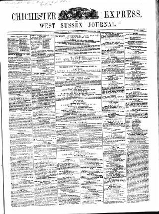 cover page of Chichester Express and West Sussex Journal published on January 26, 1864