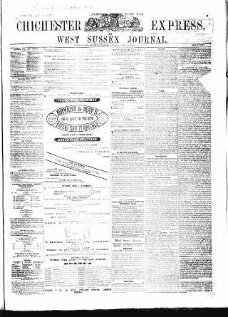 cover page of Chichester Express and West Sussex Journal published on November 23, 1869