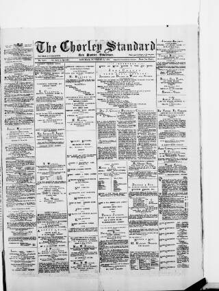 cover page of Chorley Standard and District Advertiser published on November 6, 1886