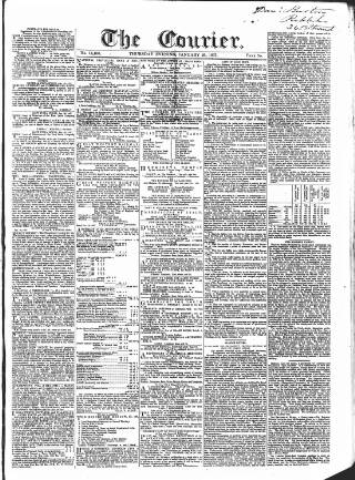 cover page of London Courier and Evening Gazette published on January 26, 1837